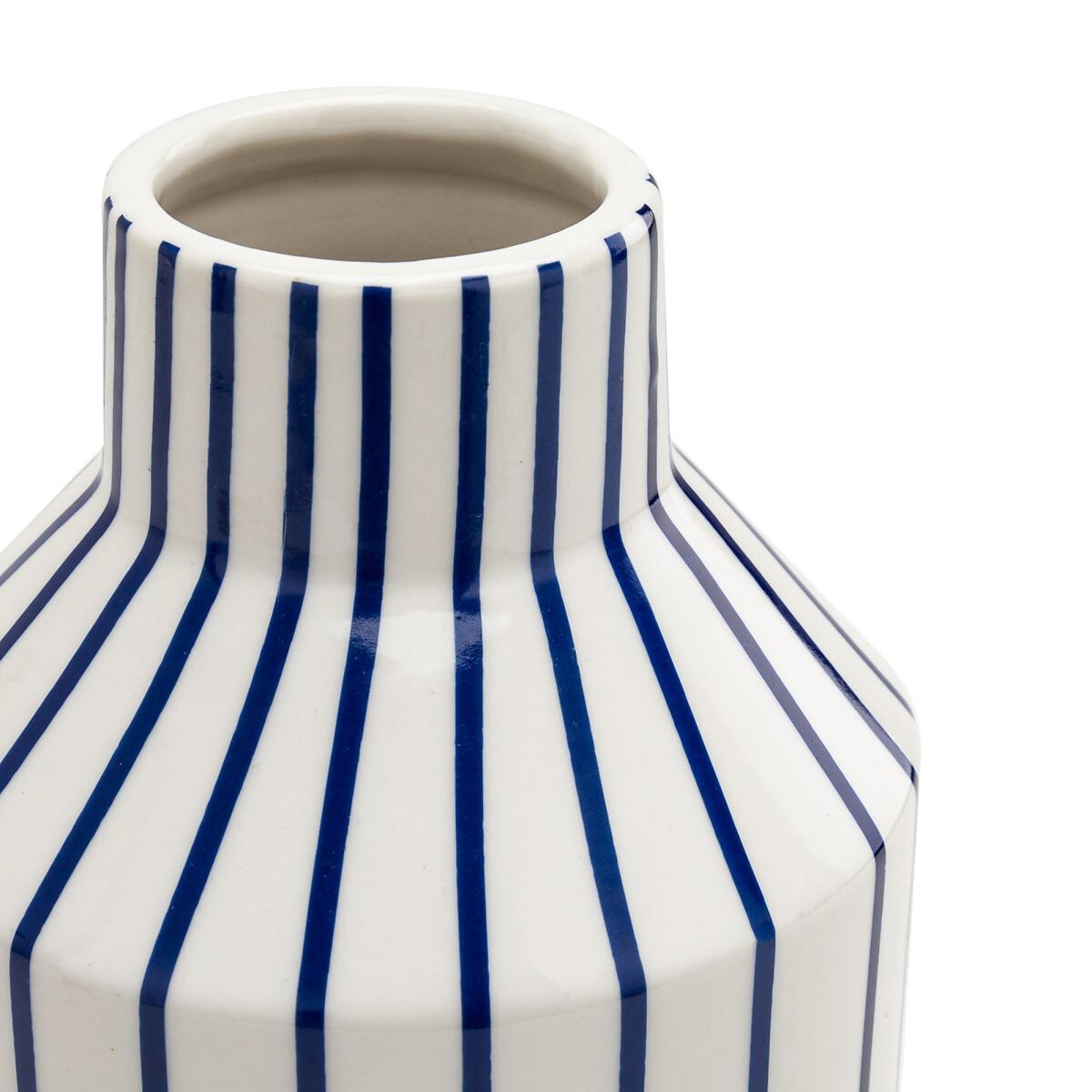 Adamo H28.3cm Striped Ceramic Vase – image 2