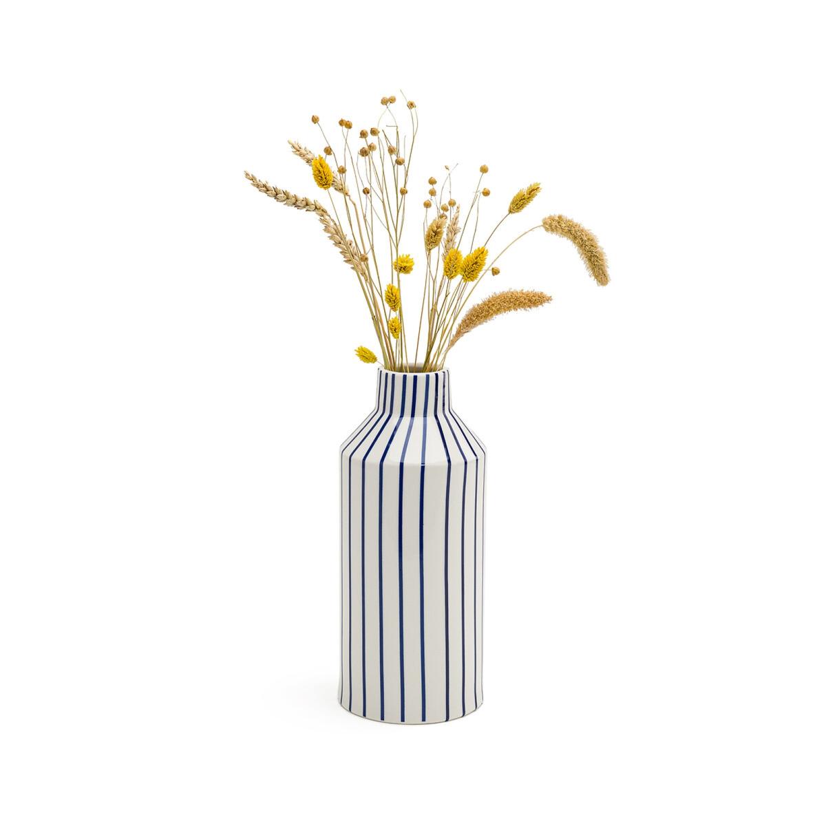 Adamo H28.3cm Striped Ceramic Vase – image 3