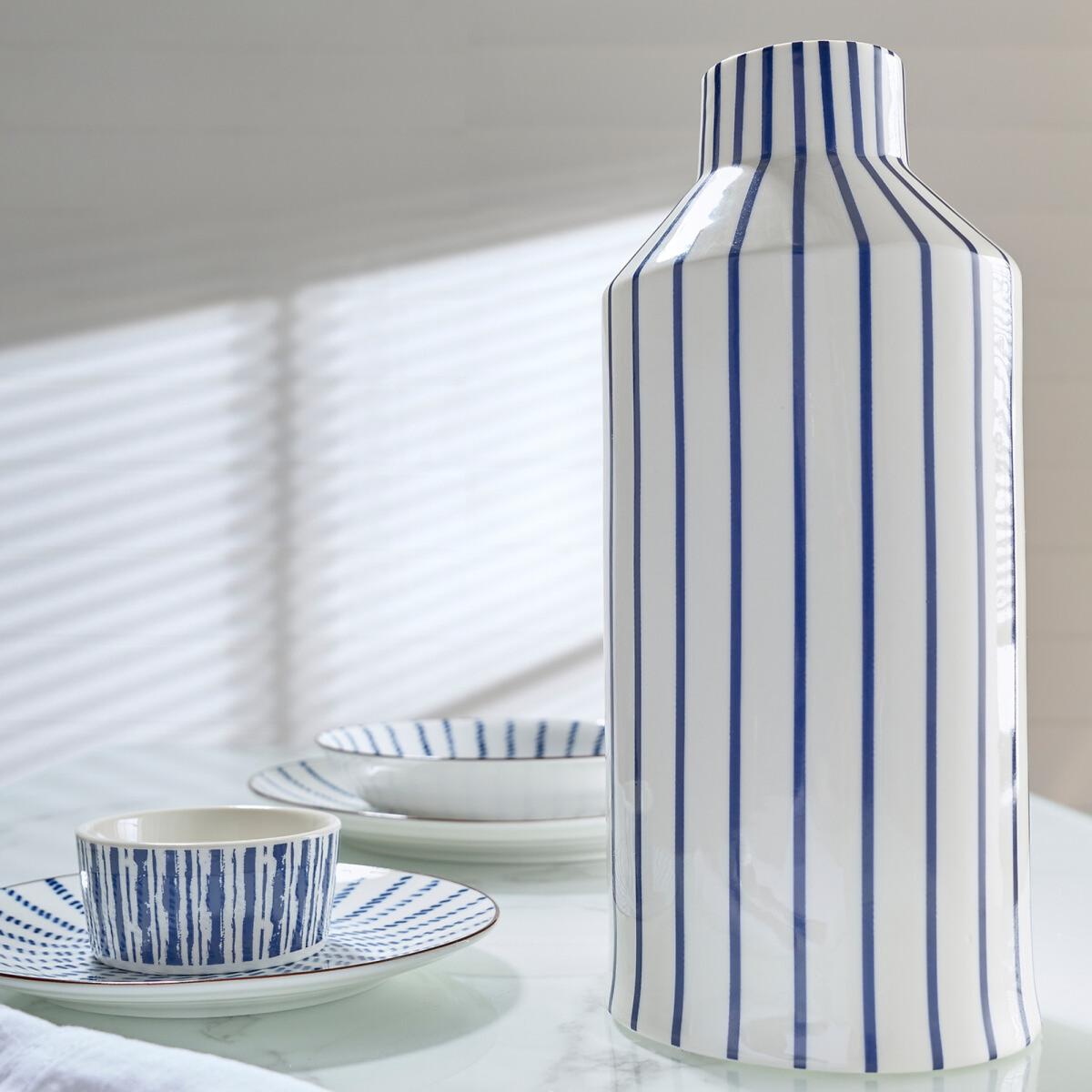 Adamo H28.3cm Striped Ceramic Vase – image 4