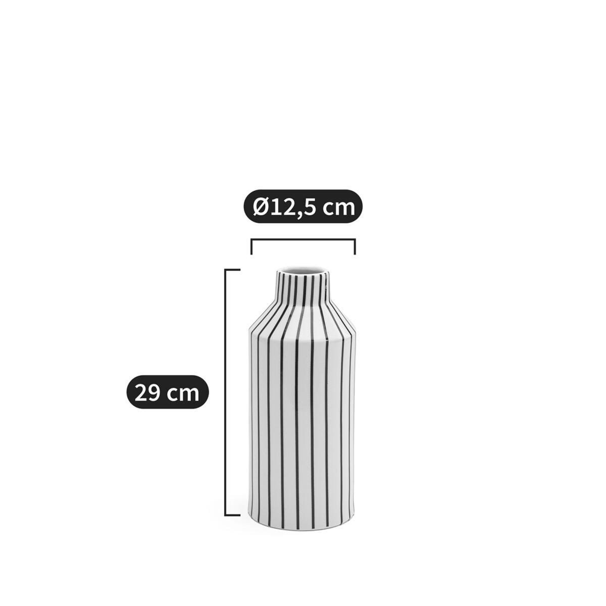 Adamo H28.3cm Striped Ceramic Vase – image 5