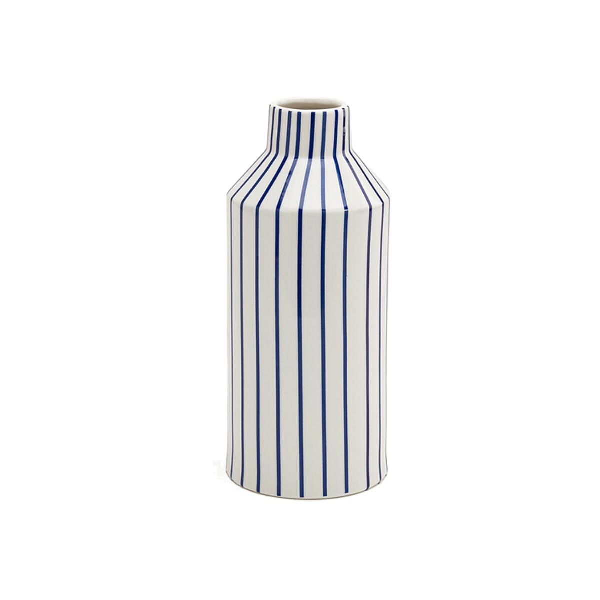 Adamo H28.3cm Striped Ceramic Vase – image 1