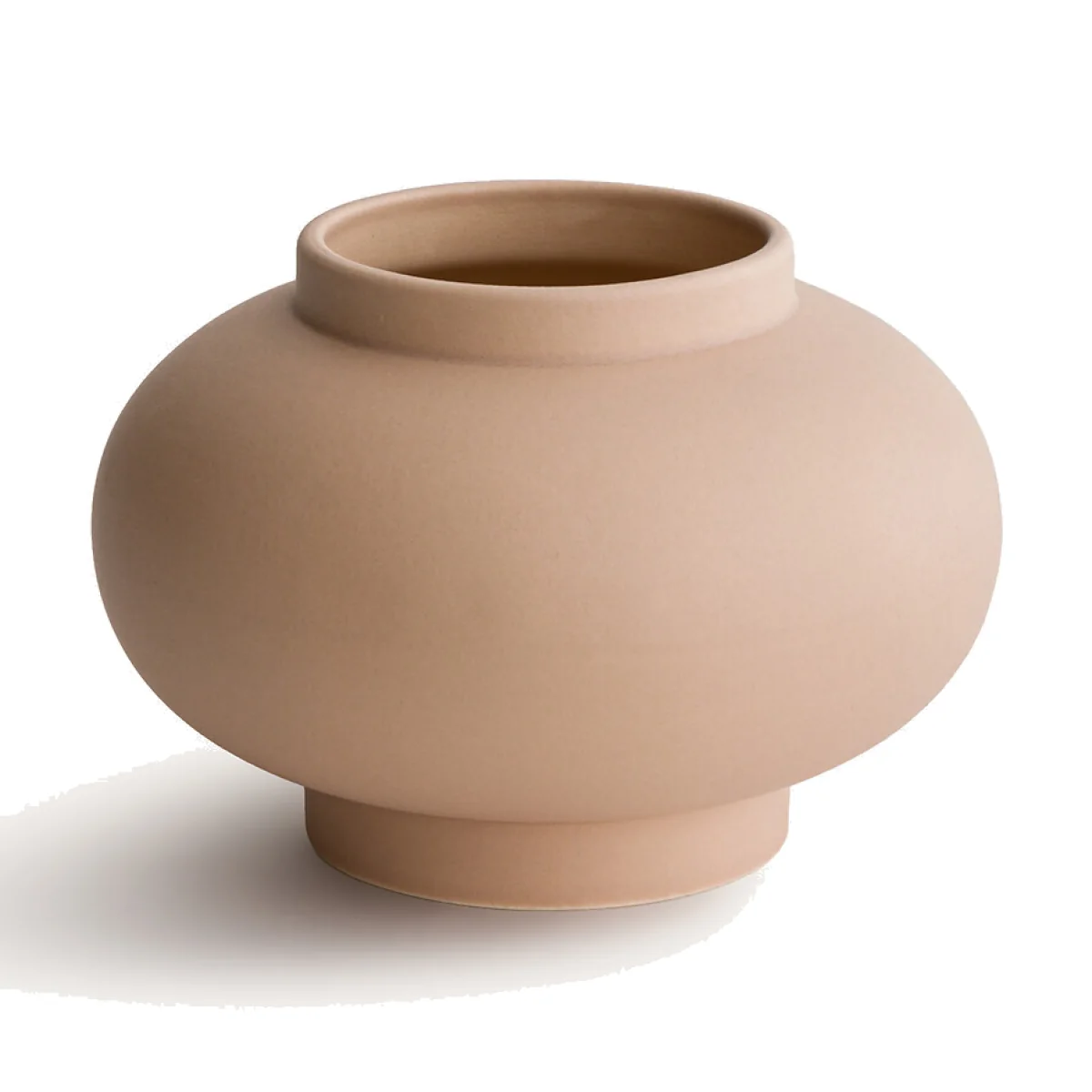Leccia Ceramic Matte Round Vase – image 1