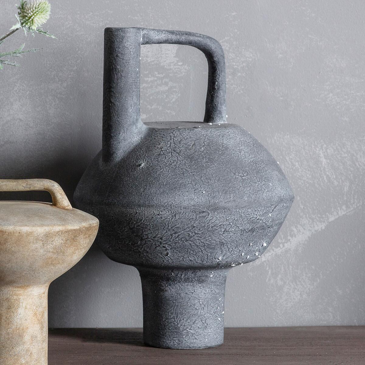 34cm Grey Ceramic Vase – image 2