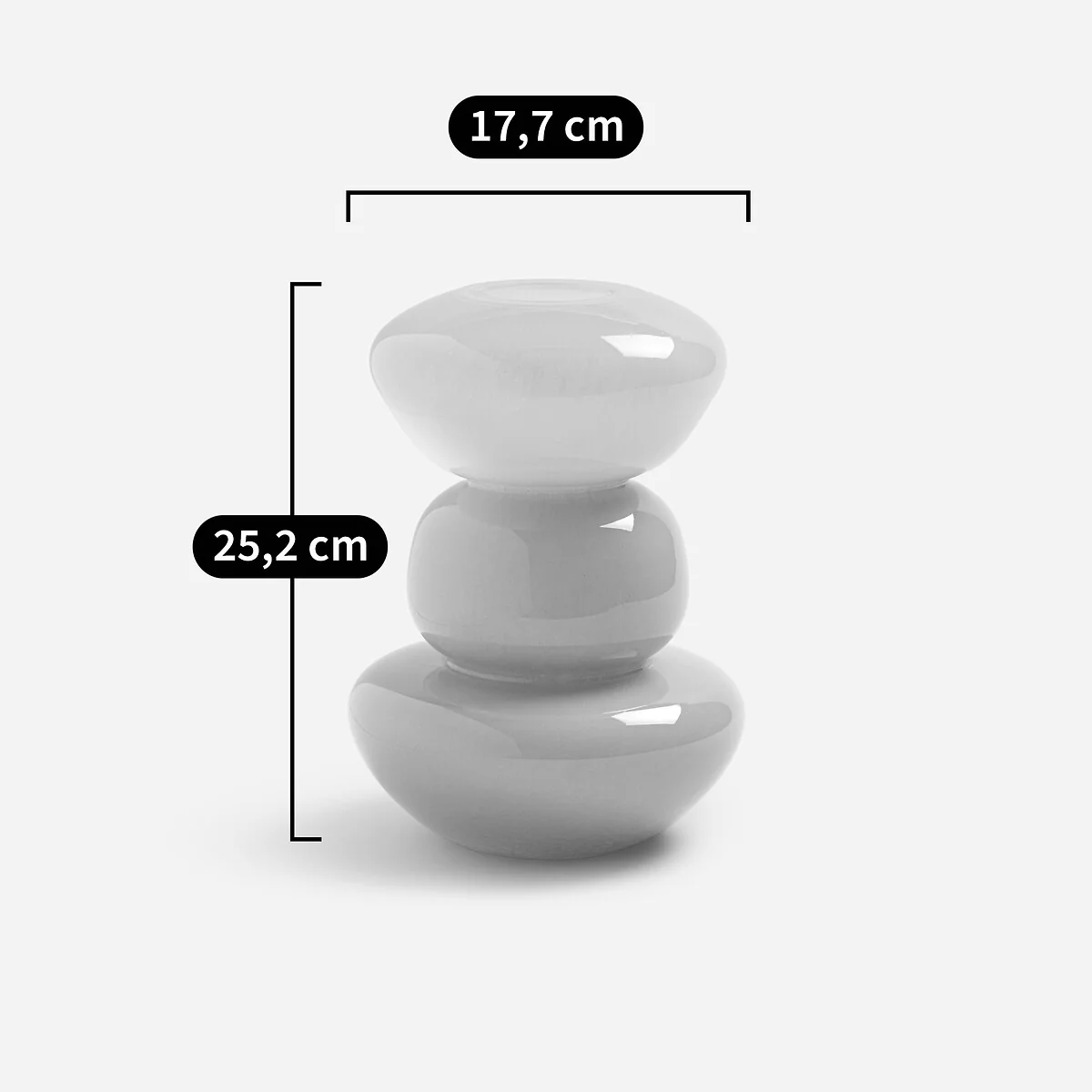 Fysa Hand-Blown Glass Vase, H25.2cm – image 5