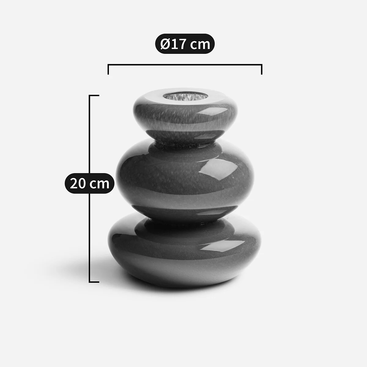 Fysa Hand-Blown Glass Vase, H20cm – image 5