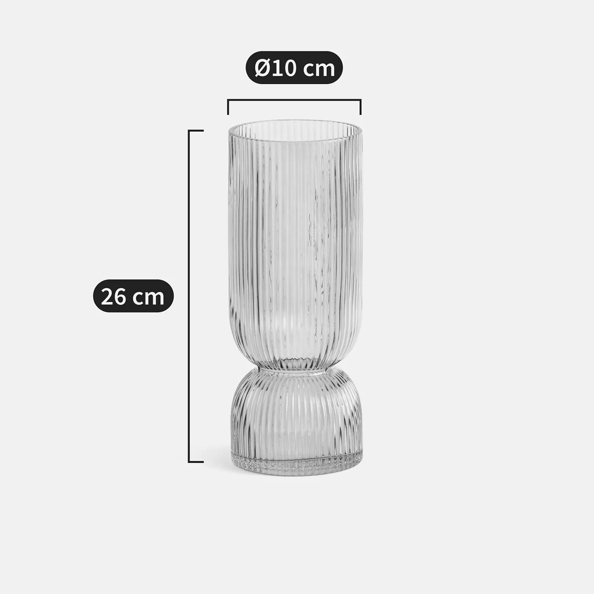 Valira H26cm Textured Glass Vase – image 5