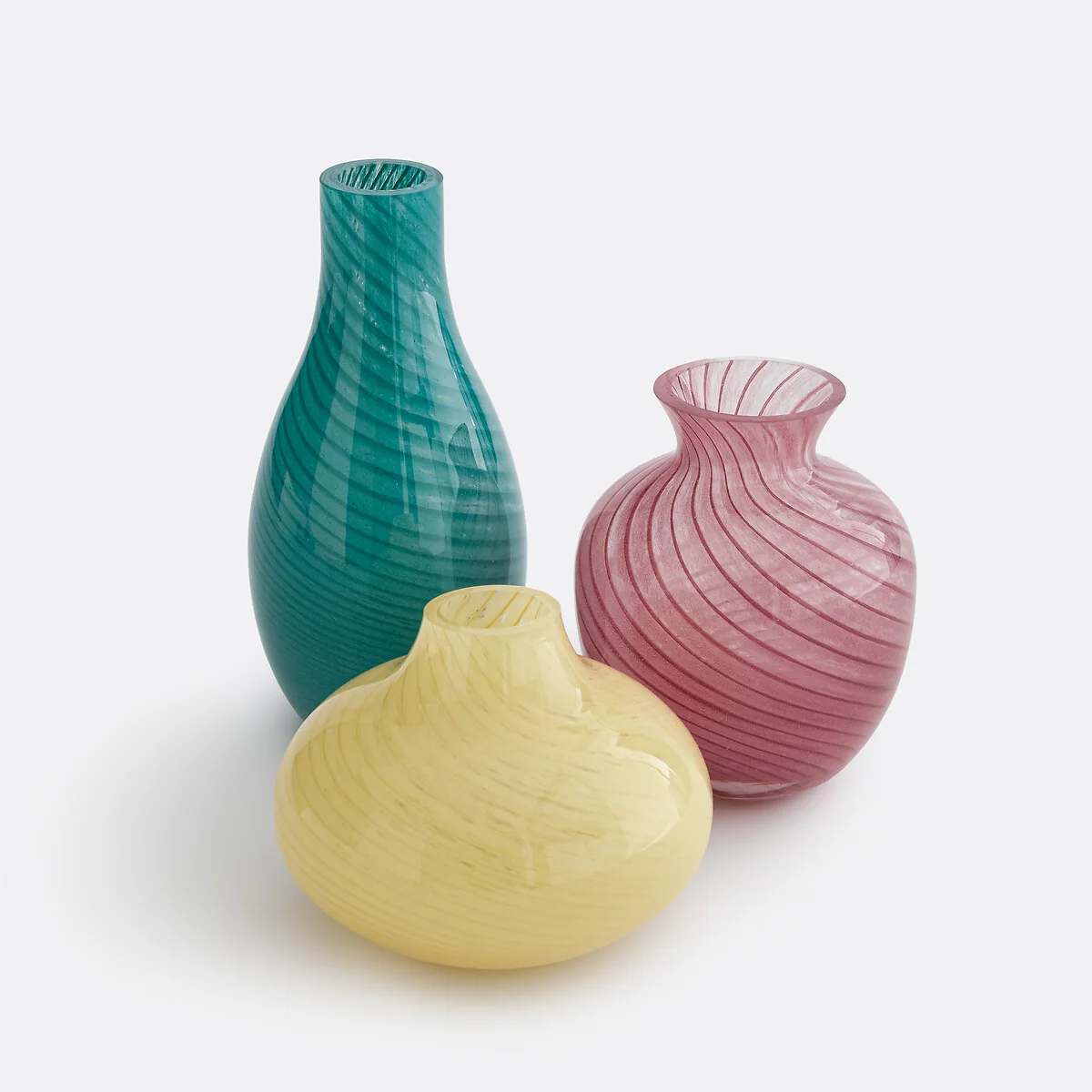 Marlia Striped Glass Vase, Height 10.2cm – image 4