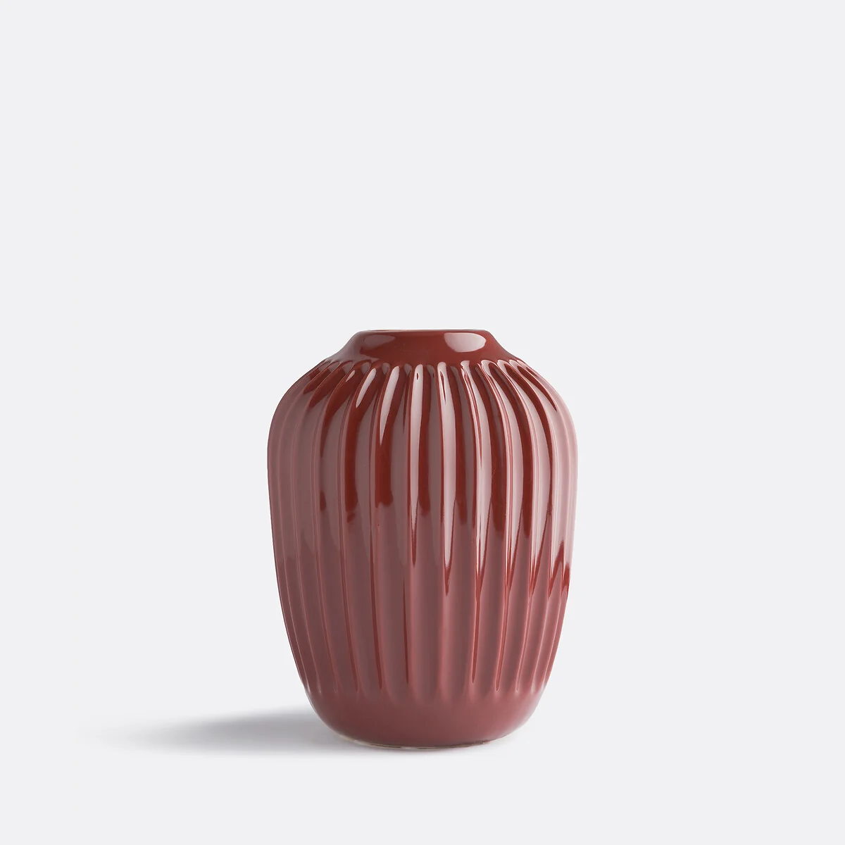 Estria Grooved Ceramic Vase, H21cm – image 2