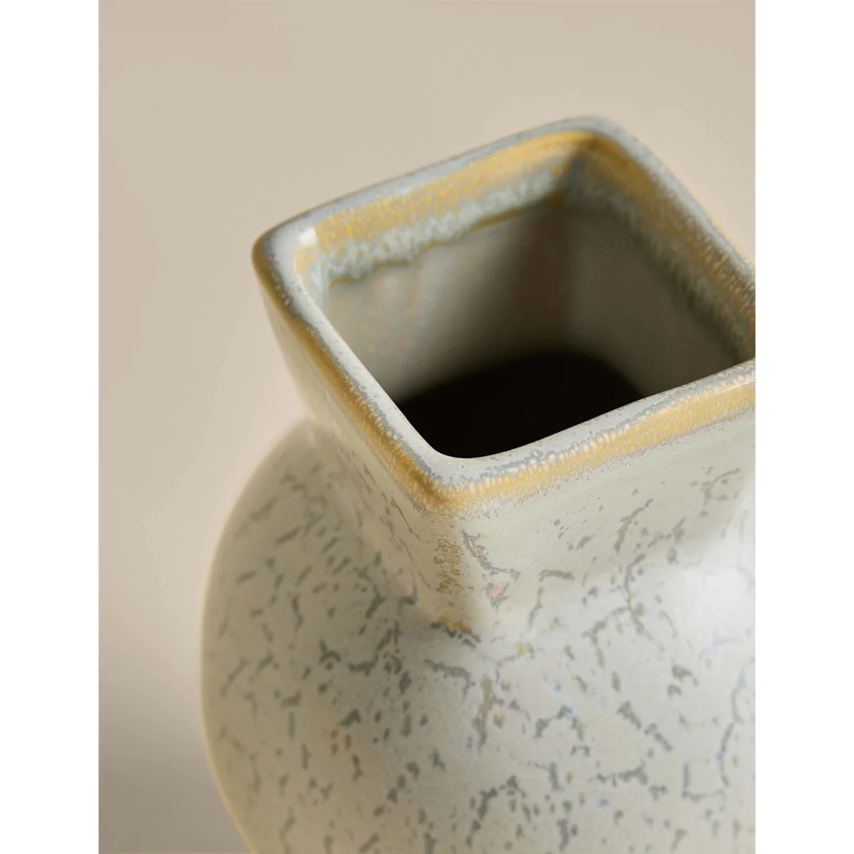 M&S Small Round Flare Ceramic Vase Blue – image 3