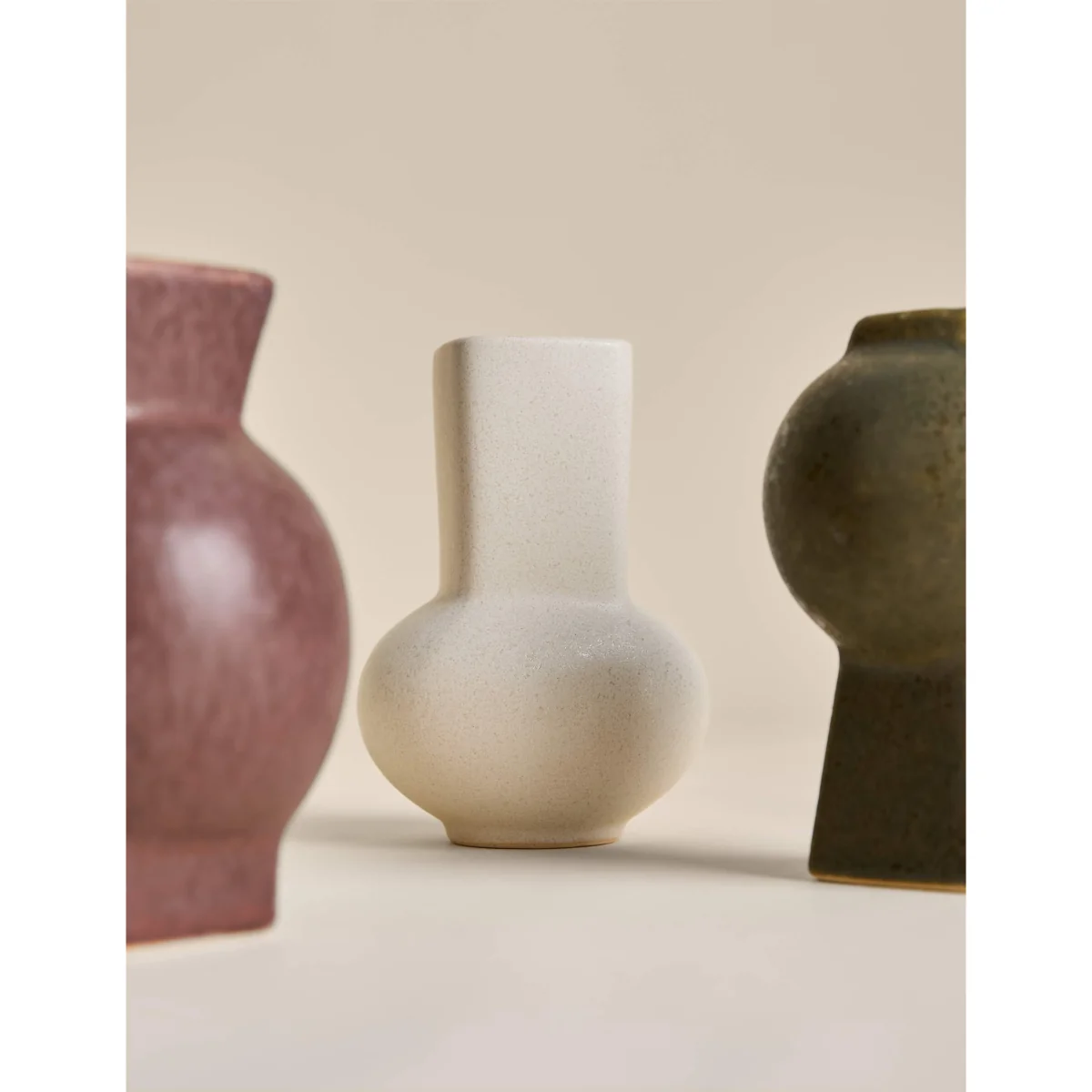 M&S Set of 3 Glazed Ceramic Vases Multi – image 2