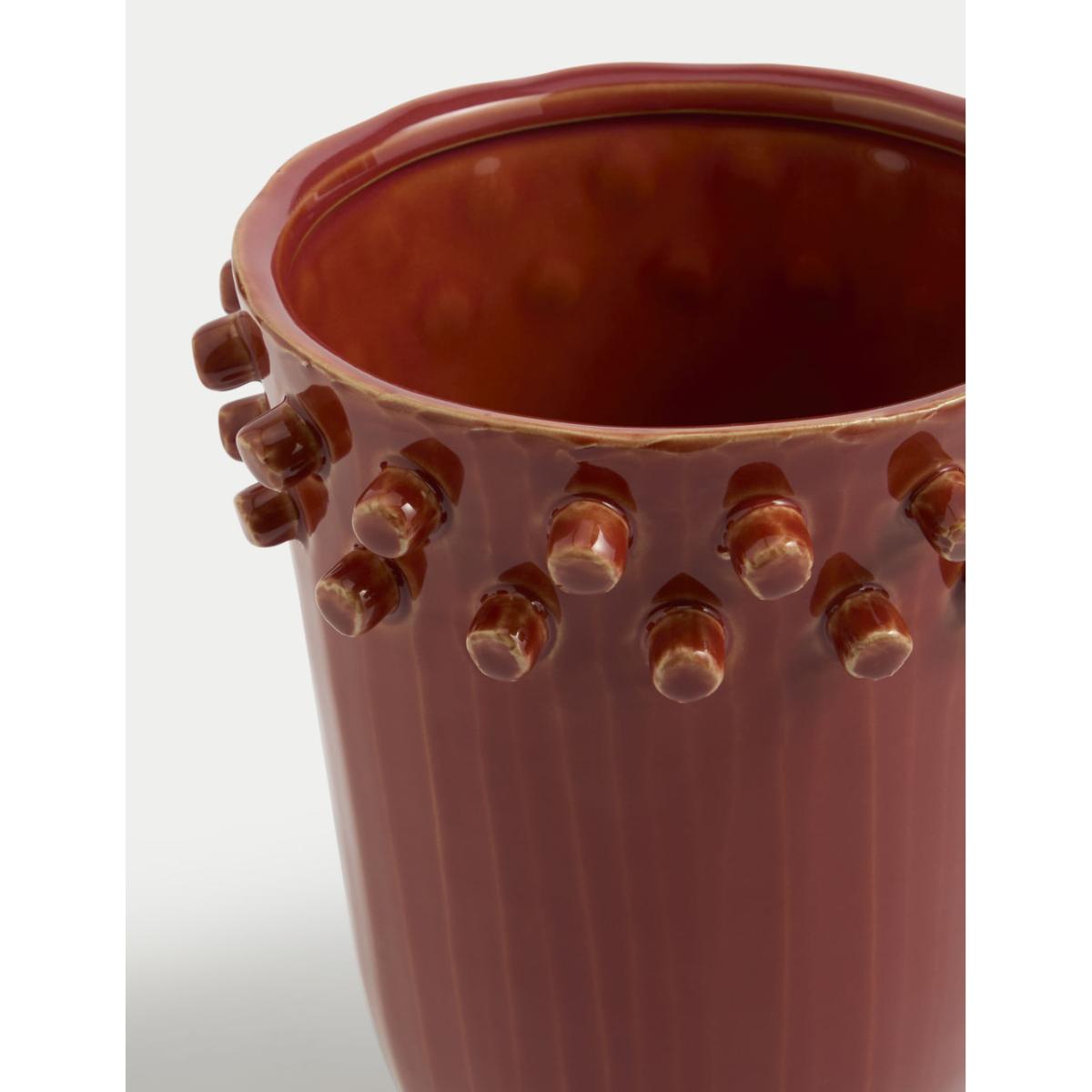 M&S Large Reactive Glaze Vase - Rust, Rust – image 2