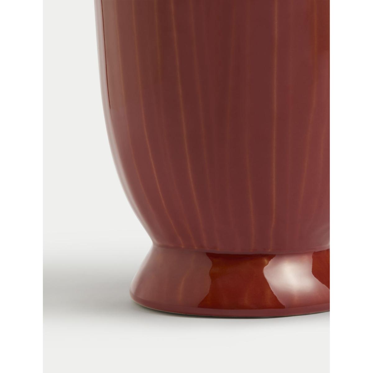M&S Large Reactive Glaze Vase - Rust, Rust – image 3
