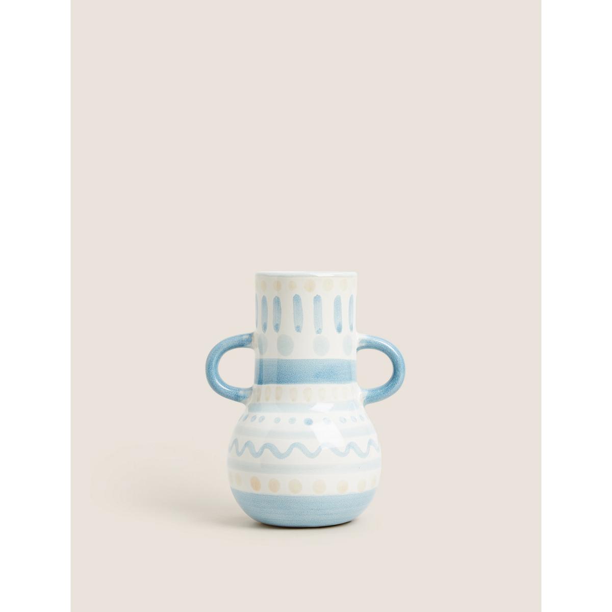 M&S Medium Painted Vase - Blue Mix, Blue Mix – image 2