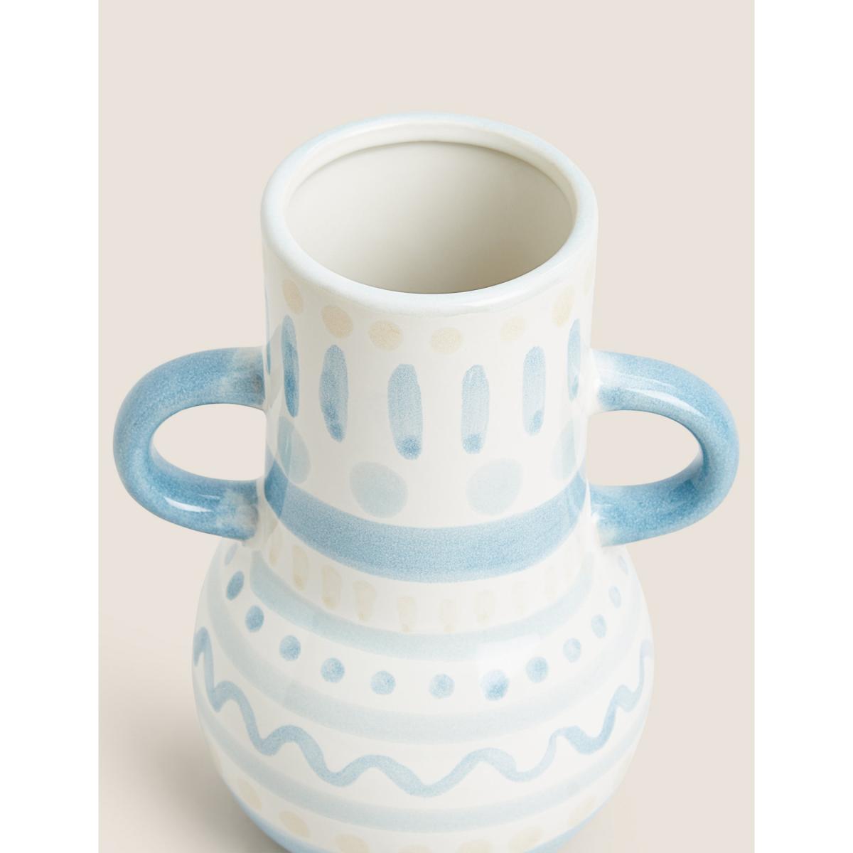M&S Medium Painted Vase - Blue Mix, Blue Mix – image 4