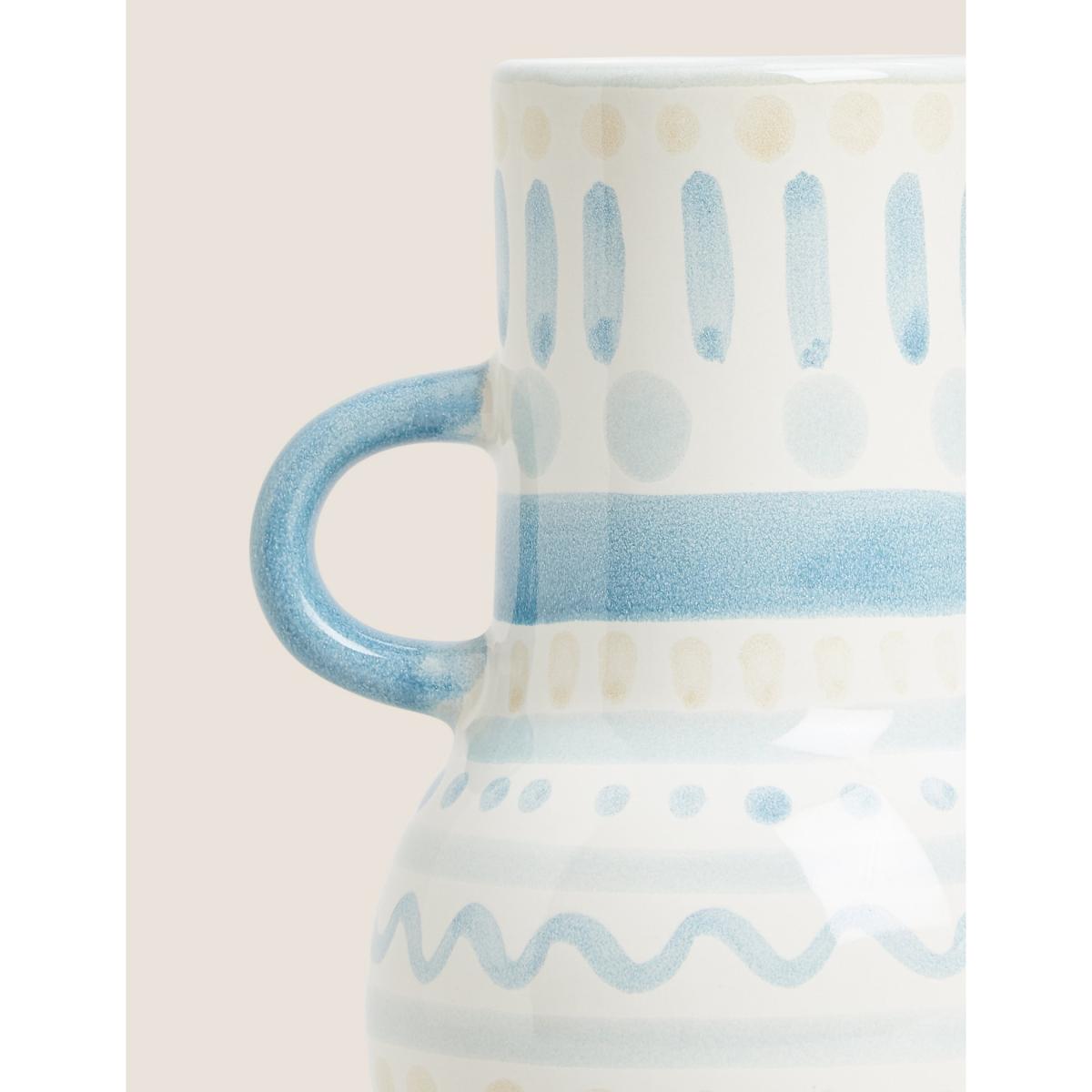 M&S Medium Painted Vase - Blue Mix, Blue Mix – image 1