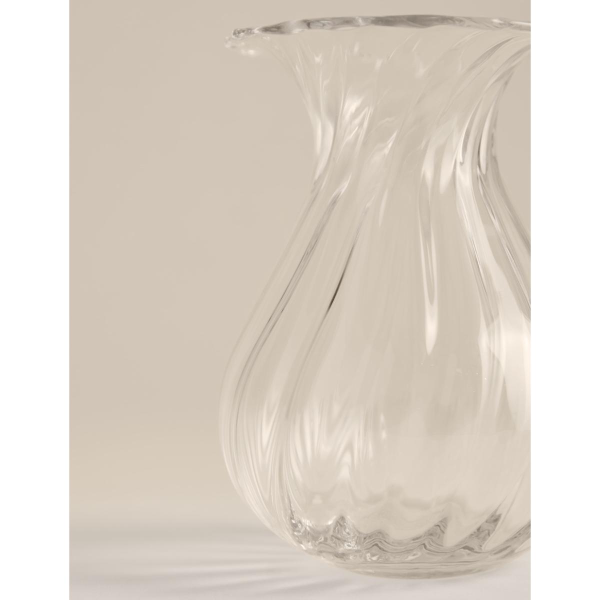 M&S Small Fluted Glass Bouquet Vase Clear – image 2