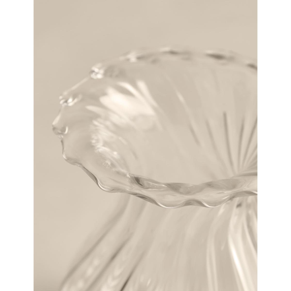 M&S Small Fluted Glass Bouquet Vase Clear – image 3