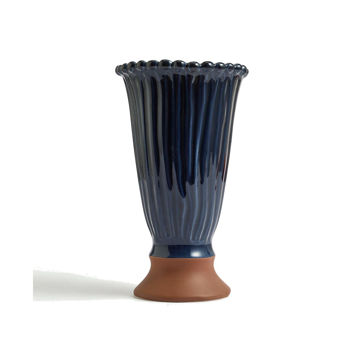 M&S Ceramic Bobble Trim Vase - Blue, Blue – image 1