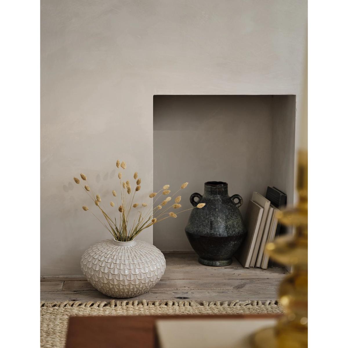 M&S Large Reactive Glazed Vase - Black, Black – image 7
