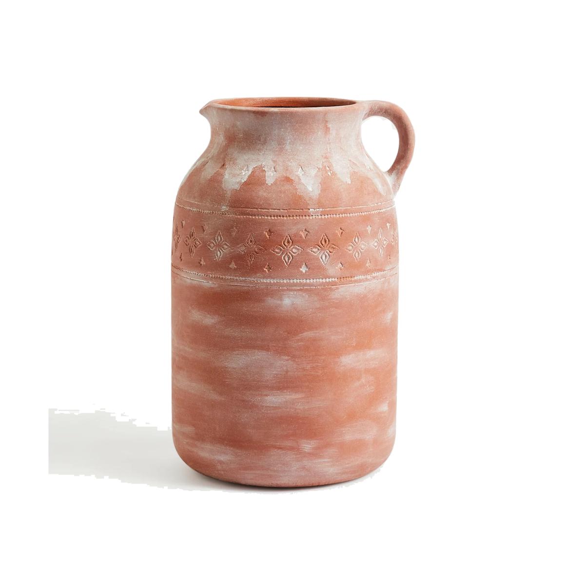 M&S X Fired Earth Medium Jug Vase - Terracotta, Terracotta – image 1