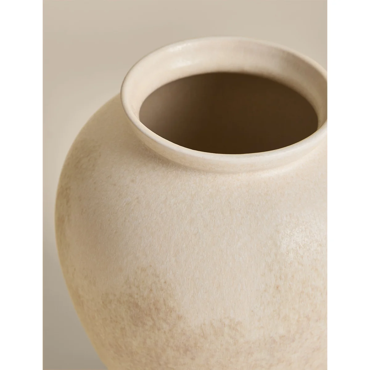 M&S Large Rounded Ceramic Vase Brown – image 2