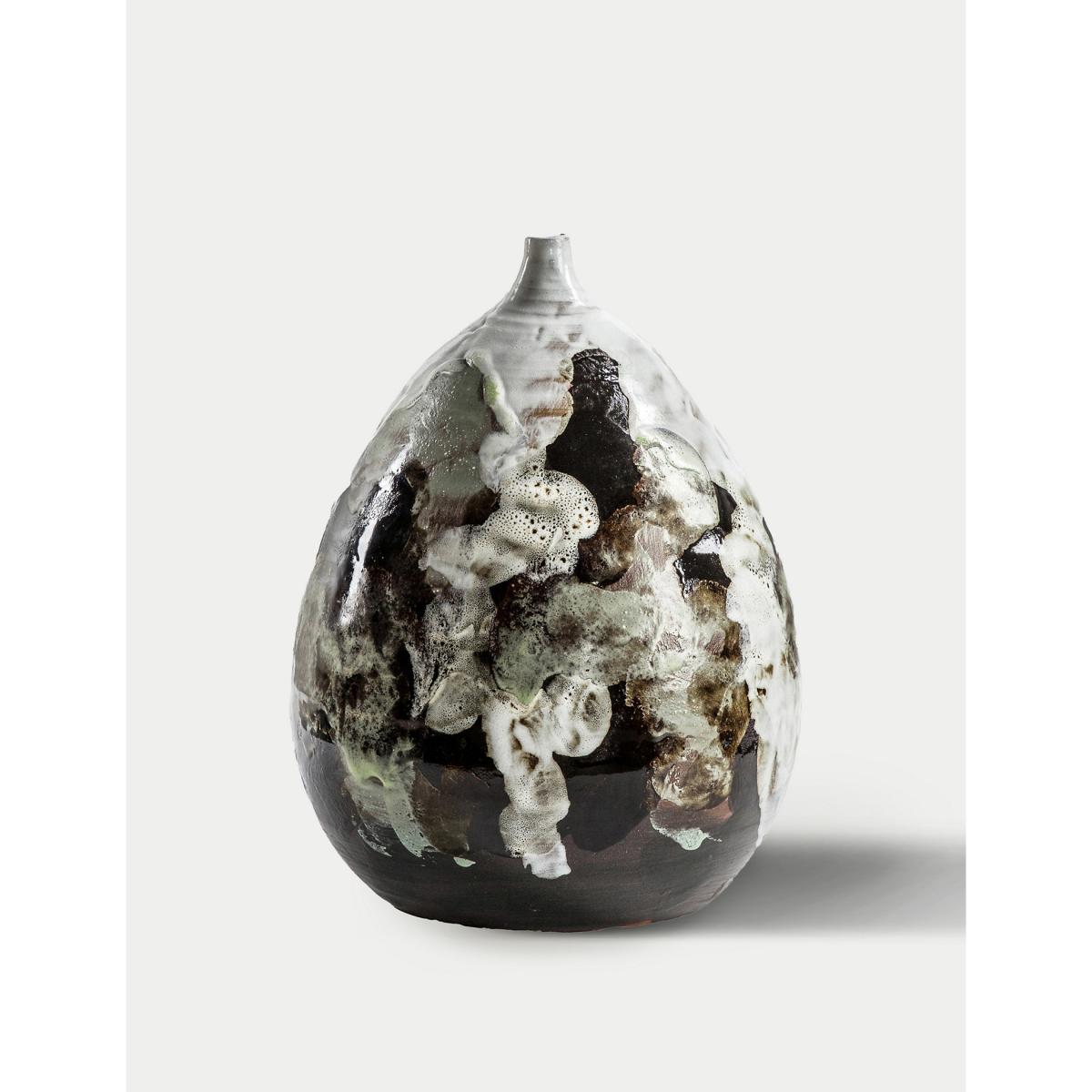 Gallery Home Boscone Glazed Teardrop Vase - Black, Black – image 3