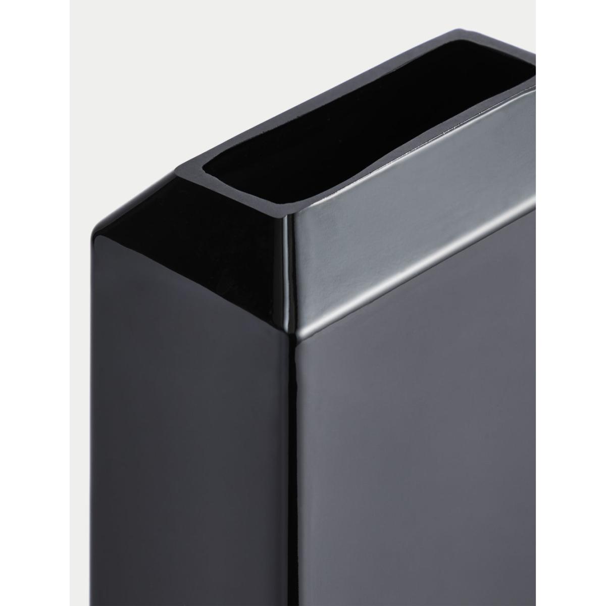 M&S X Kelly Hoppen Angular Glass Vase - Black, Black – image 3