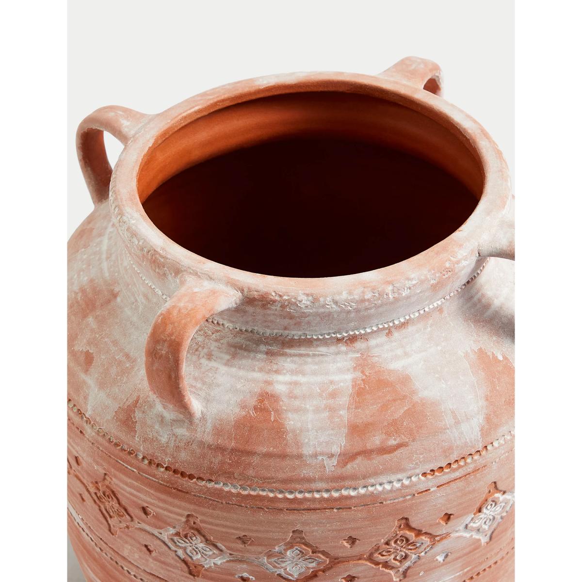 M&S X Fired Earth Large Urn Vase - Terracotta, Terracotta – image 2