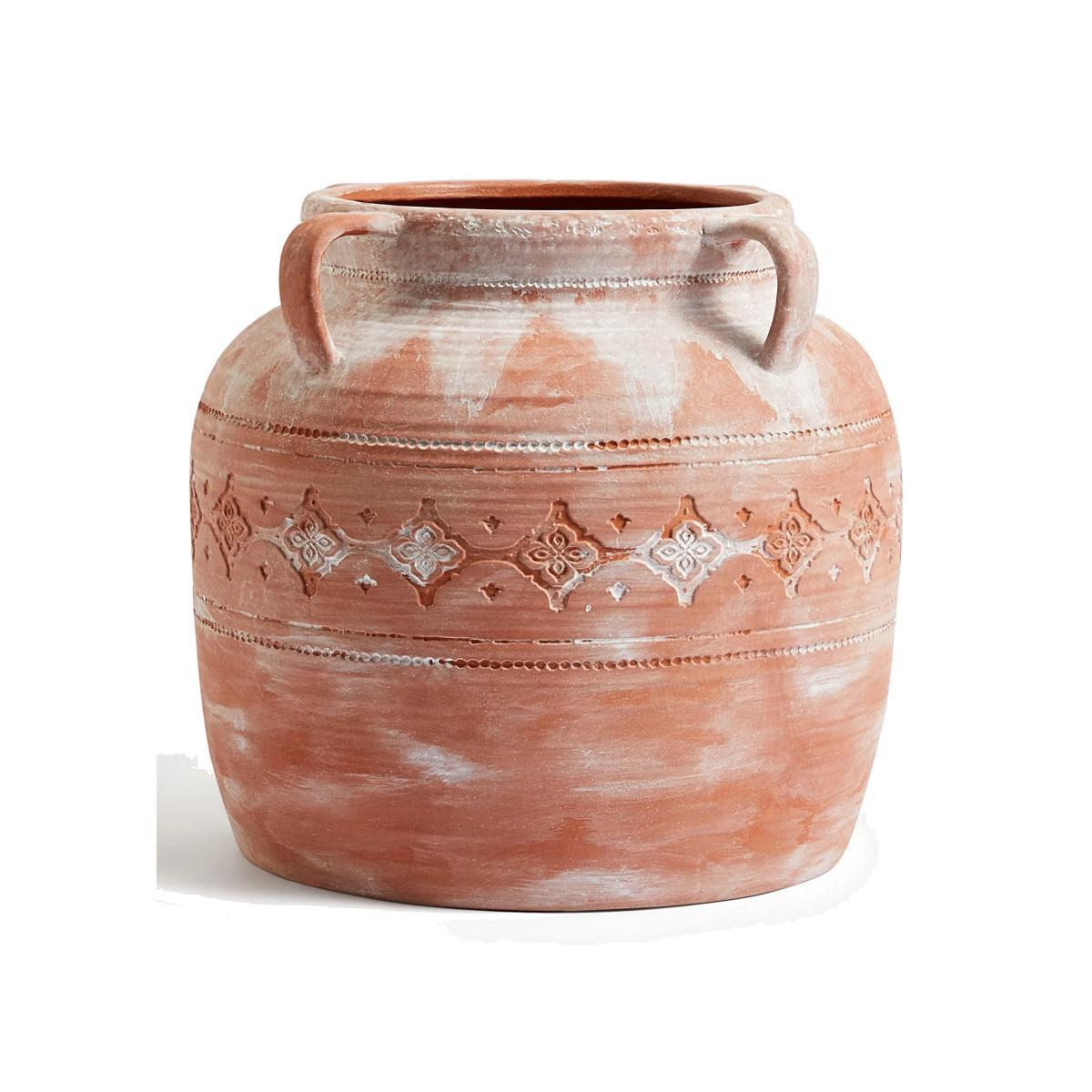 M&S X Fired Earth Large Urn Vase - Terracotta, Terracotta – image 1