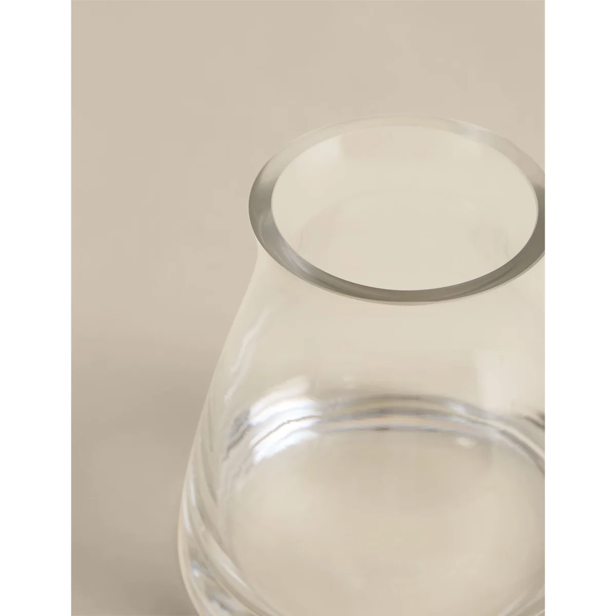 M&S Small Glass Lantern Vase Clear – image 2