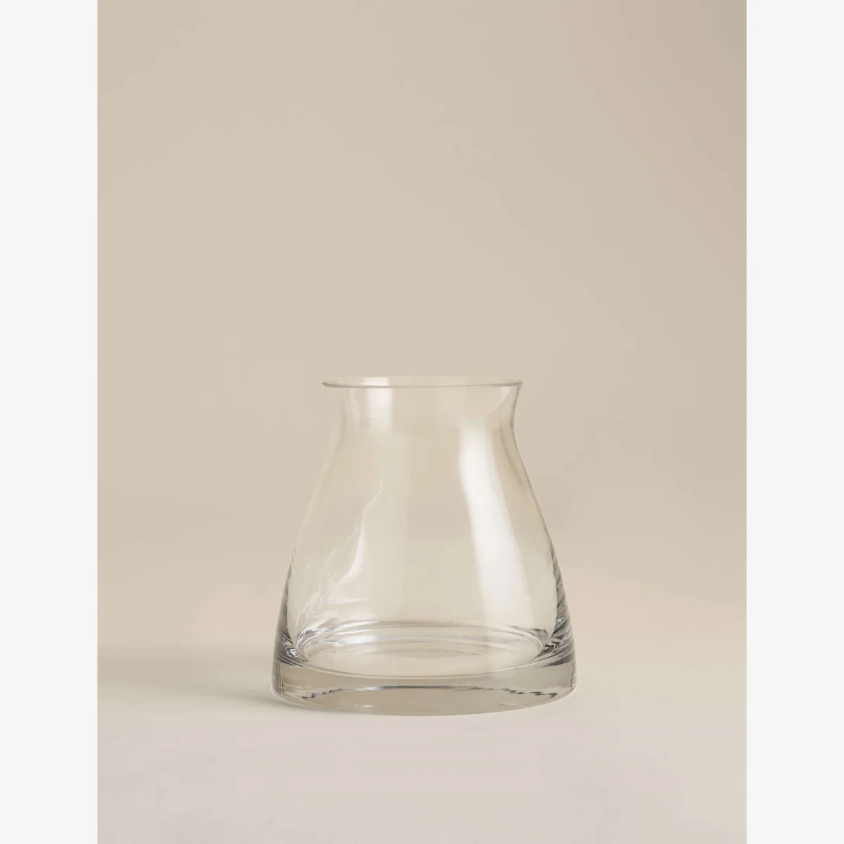 M&S Small Glass Lantern Vase Clear – image 1