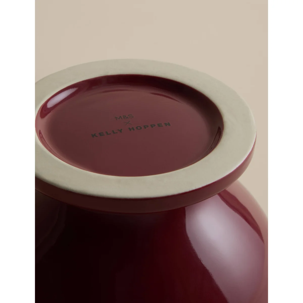 M&S X Kelly Hoppen Glazed Vase Red – image 4