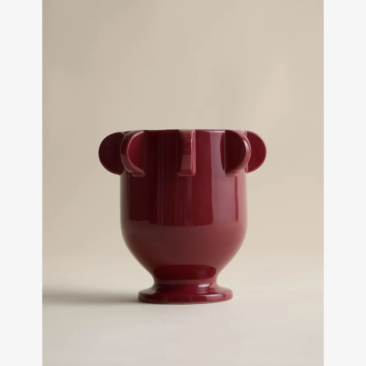 M&S X Kelly Hoppen Glazed Vase Red – image 1