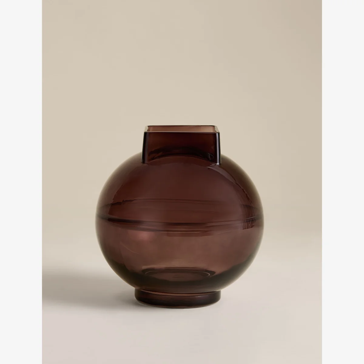 M&S Square Globe Band Vase Purple – image 1