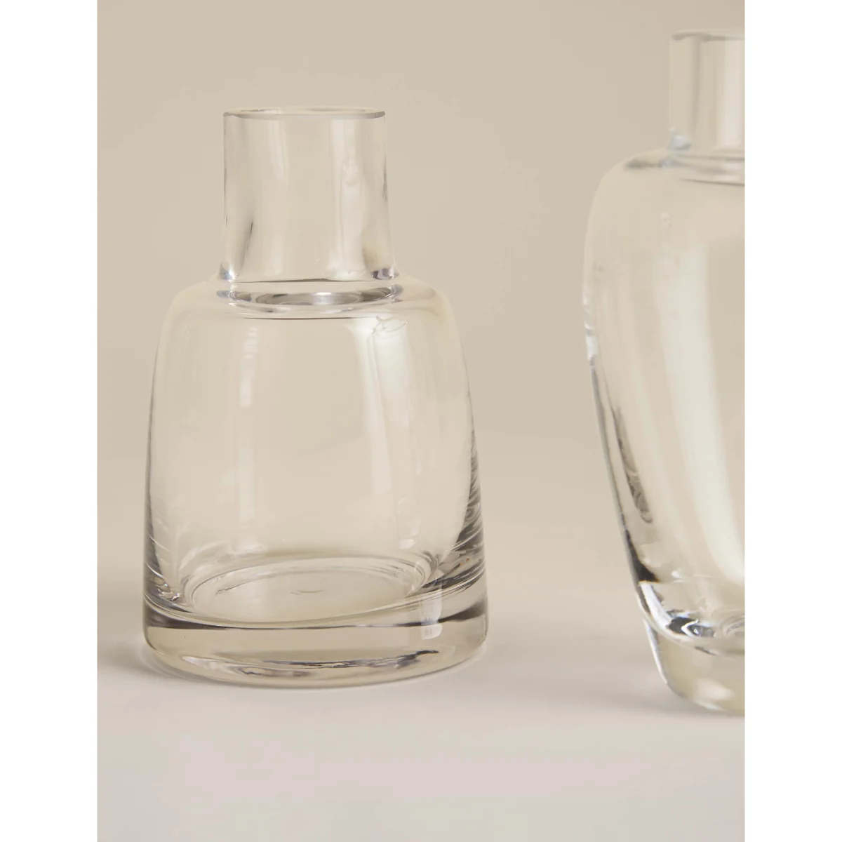 M&S Set of 3 Clear Glass Bottle Vases Clear – image 3
