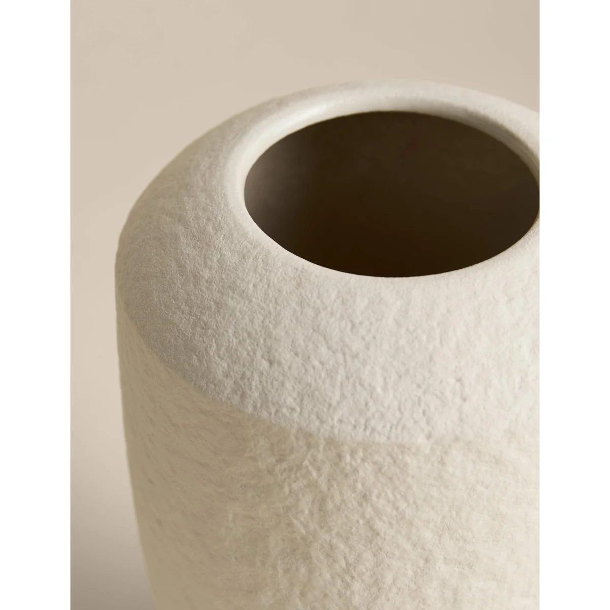 M&S Medium Tapered Ceramic Vase Neutral – image 2