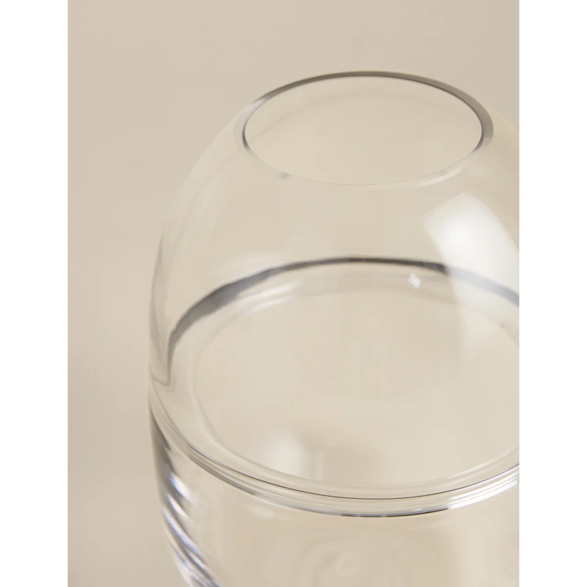 M&S Medium Glass Round Band Vase Clear – image 2