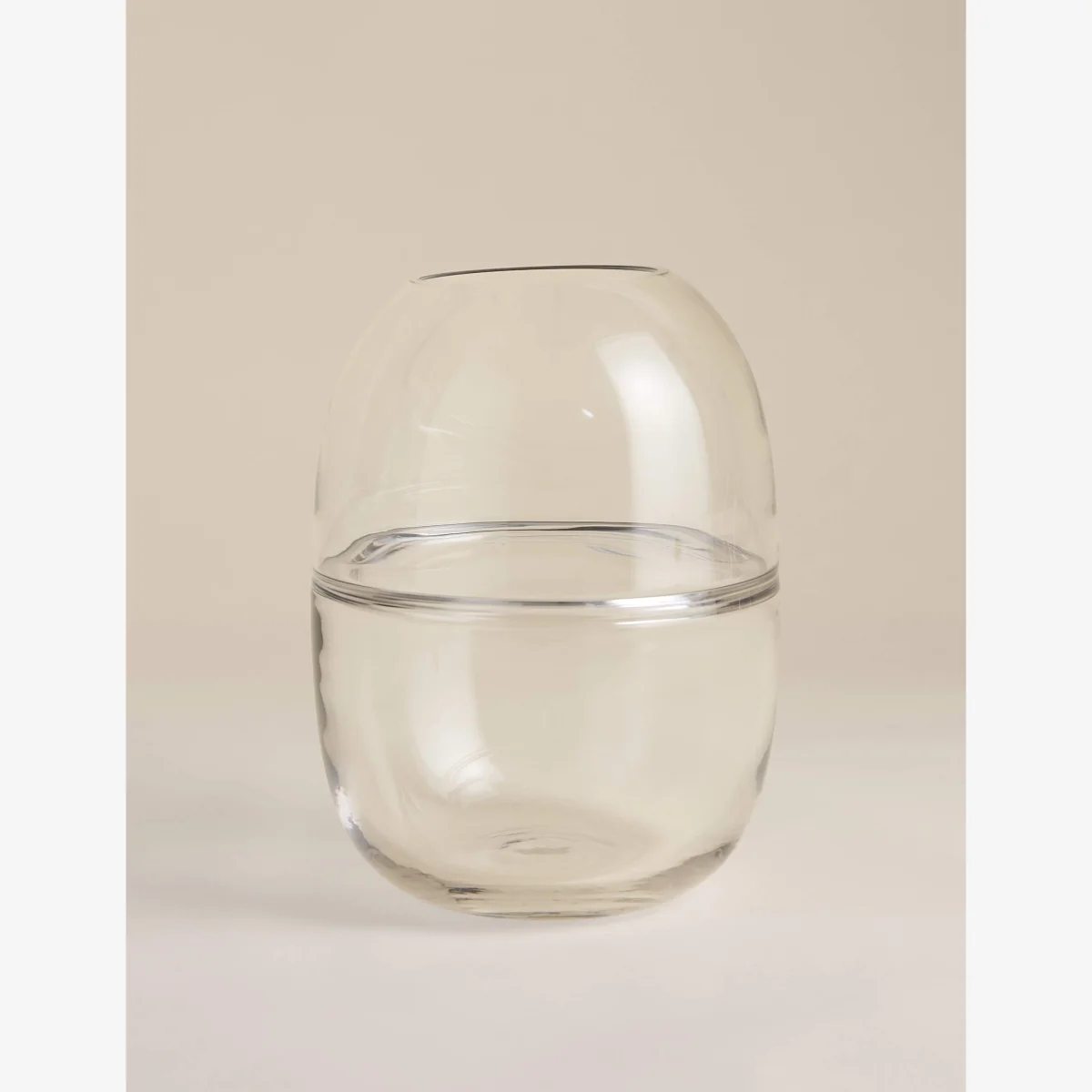 M&S Medium Glass Round Band Vase Clear – image 1
