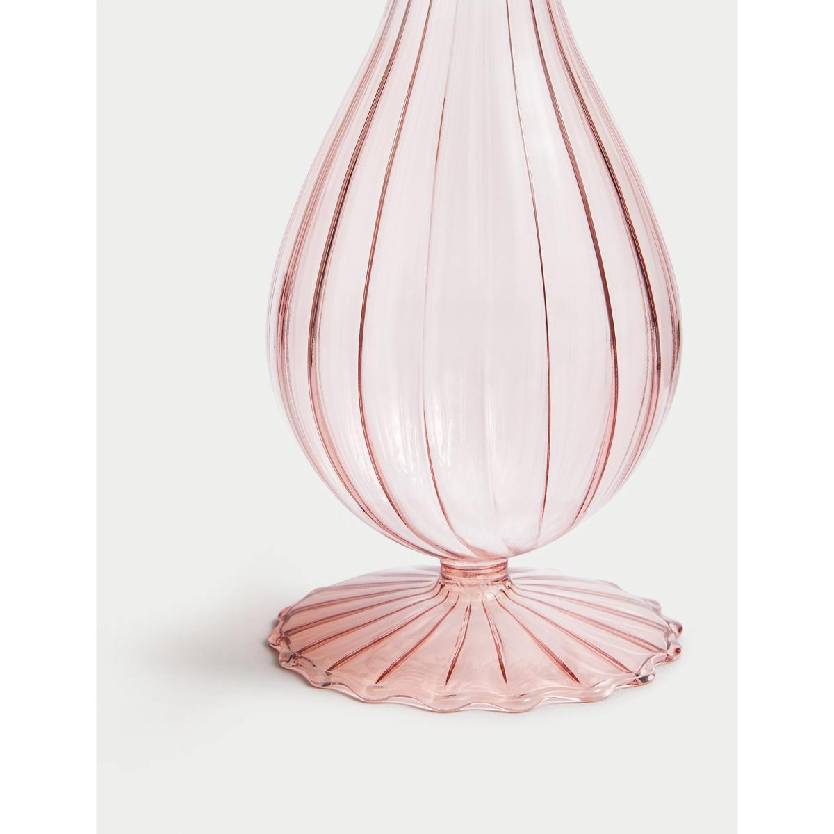M&S Medium Ribbed Bud Vase - Purple, Purple – image 3