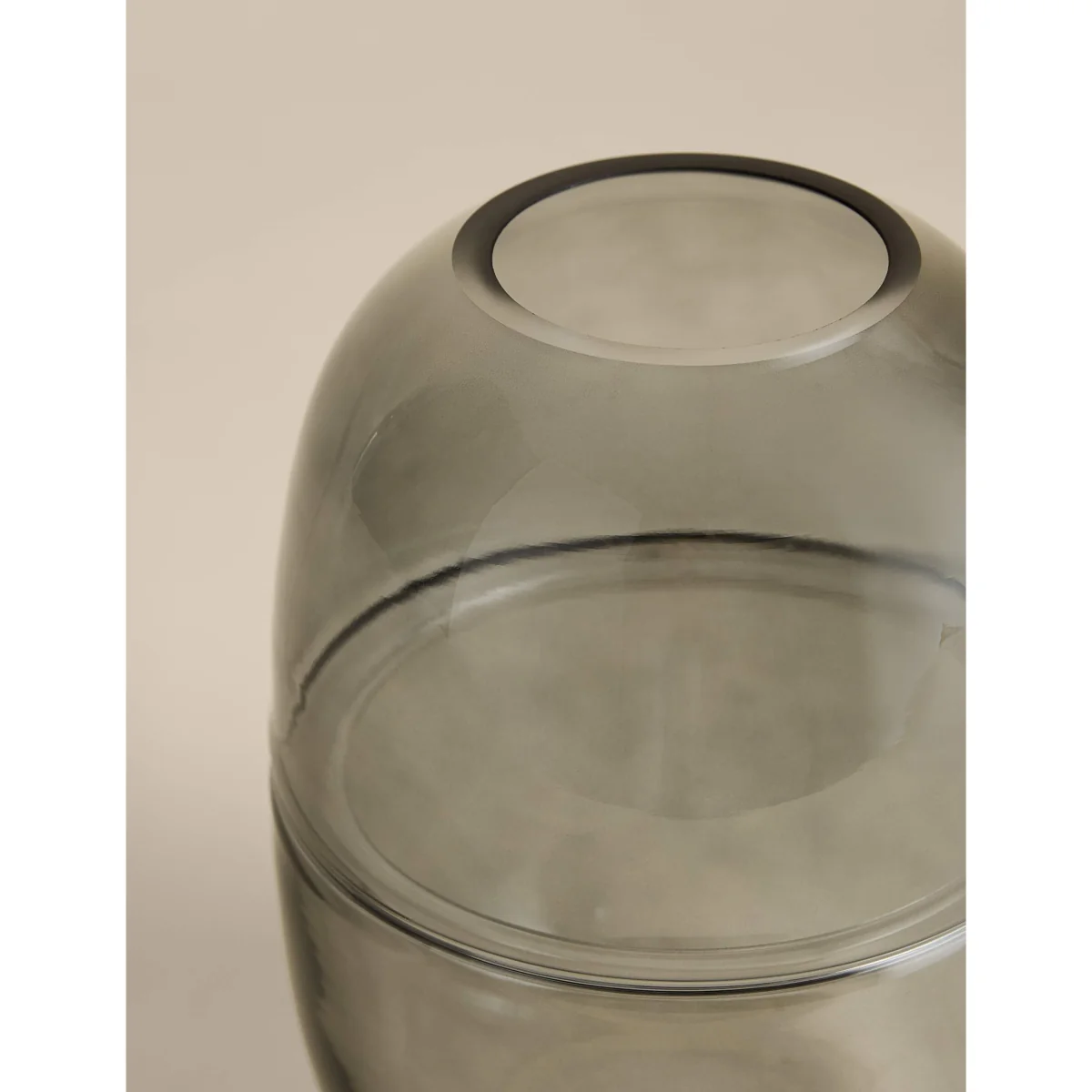 M&S Medium Glass Oval Band Vase Smoke – image 2