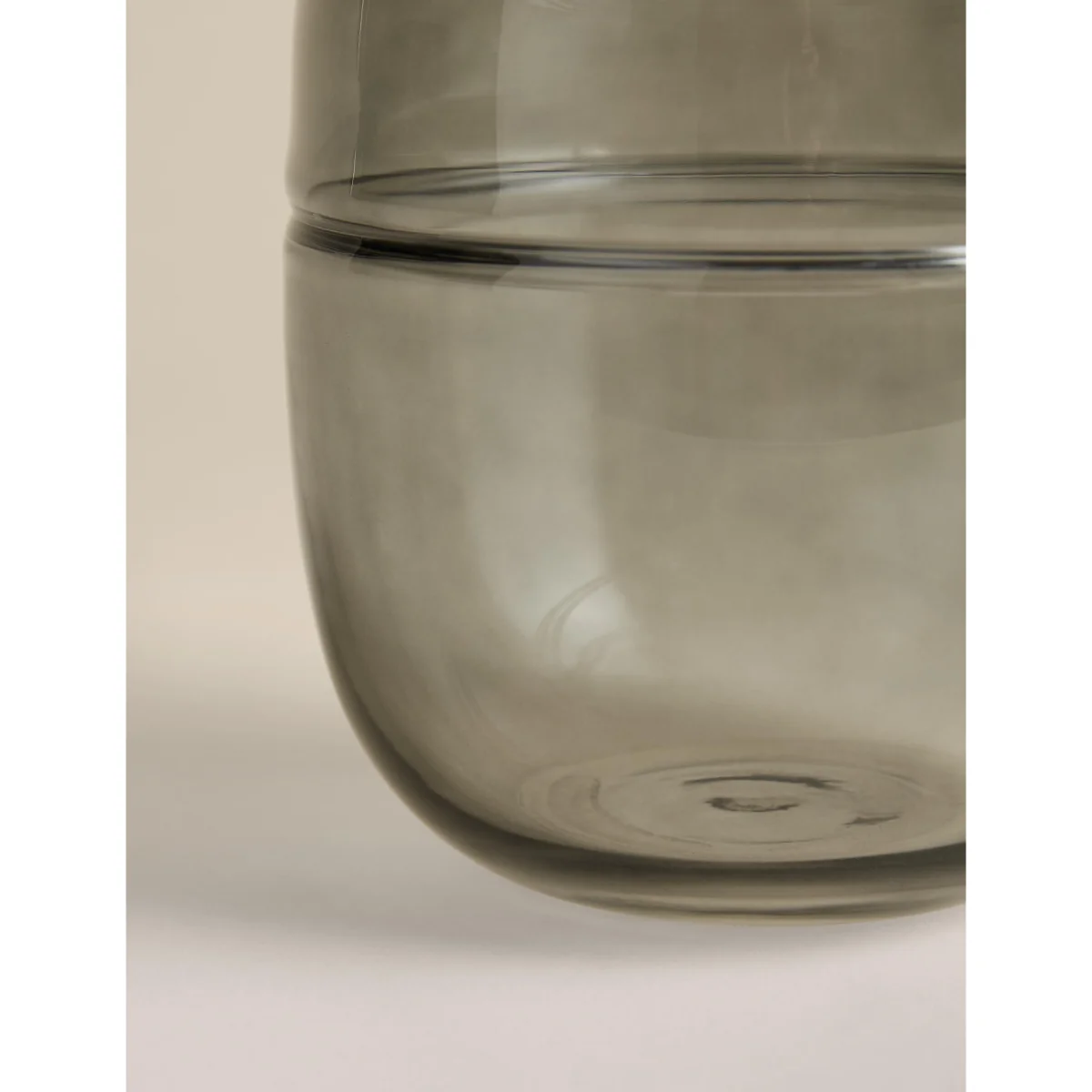 M&S Medium Glass Oval Band Vase Smoke – image 3