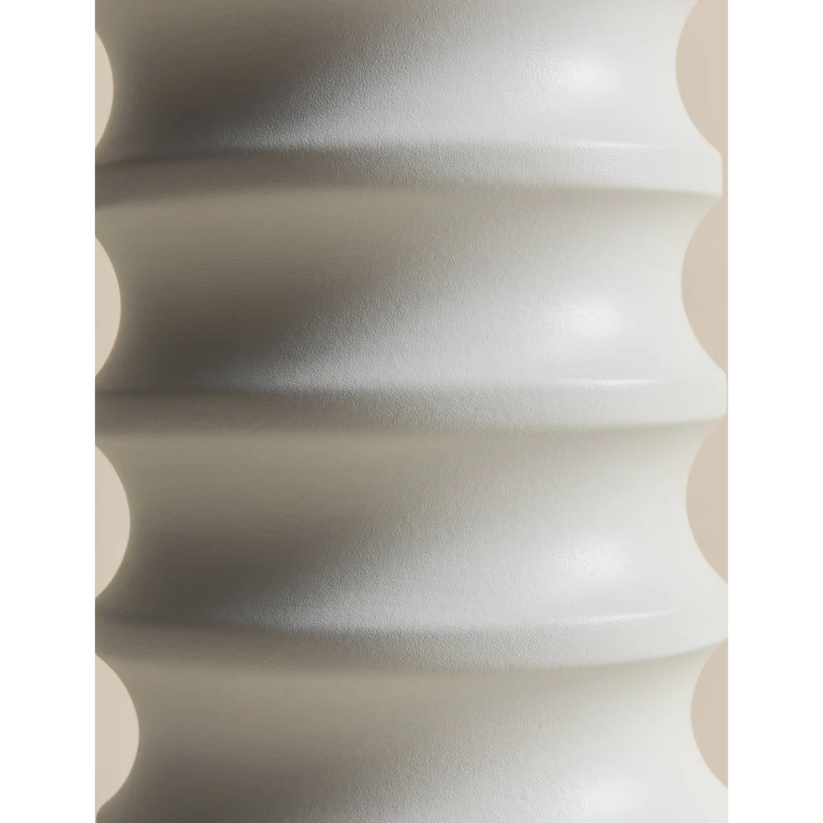 M&S X Kelly Hoppen Tall Ribbed Ceramic Vase White – image 4