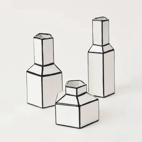 Carte Blanche Vase ceramic white / Medium - Ø 6.3 x H 12 cm - Serax – image 4