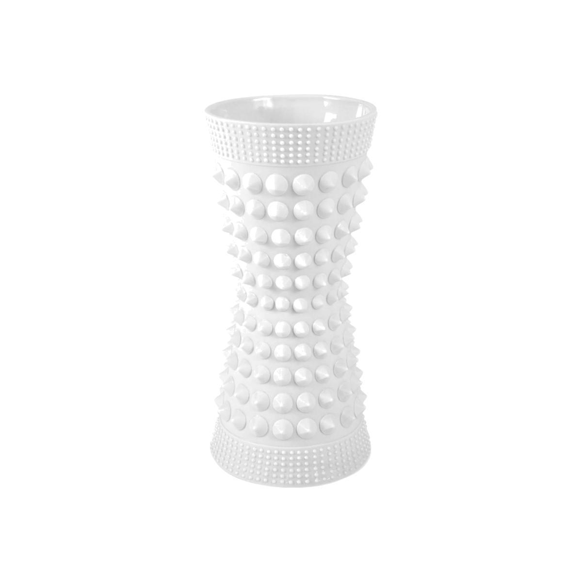 Charade Studded Vase - Porcelain - H 9 cm by Jonathan Adler White – image 1