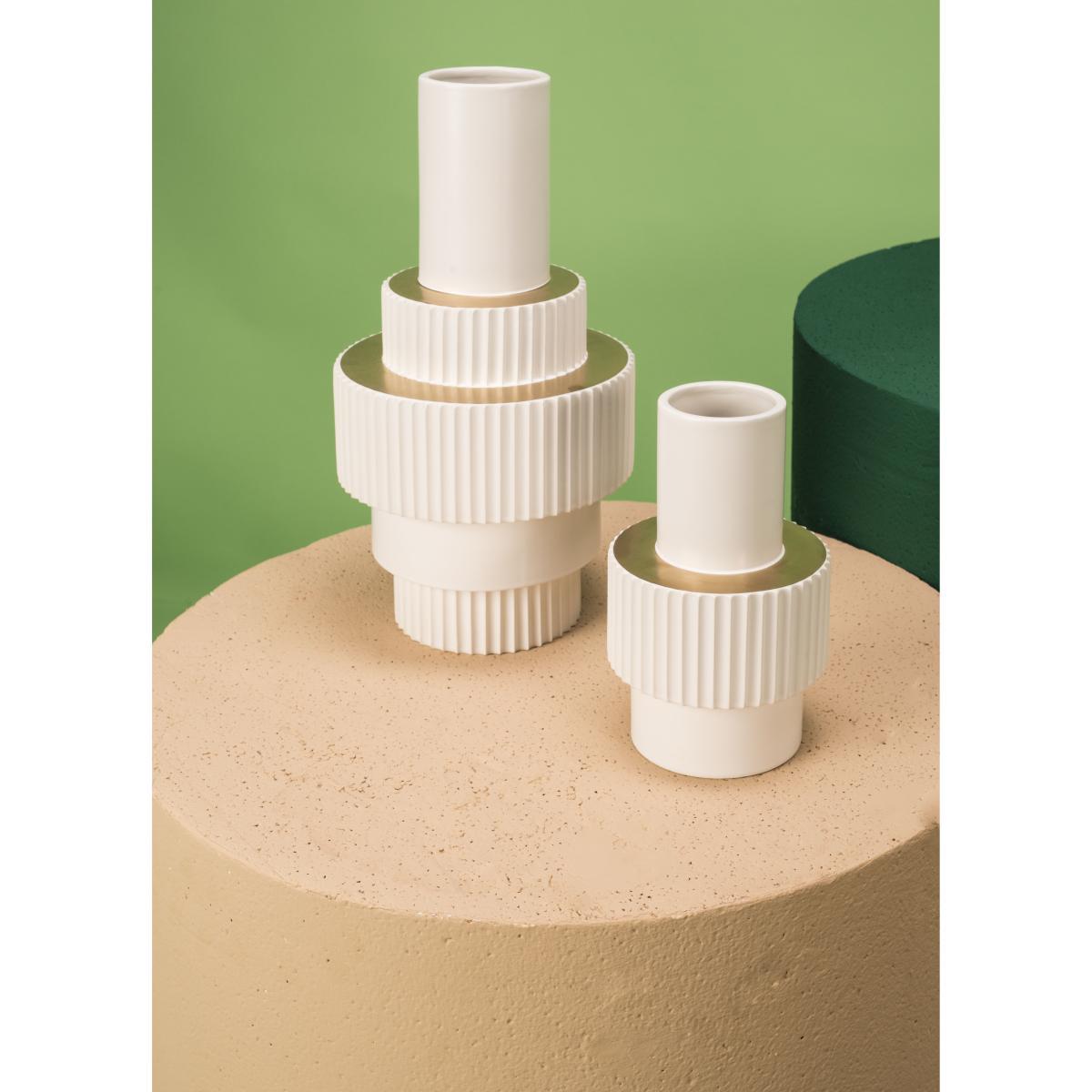 Gear Large Vase - / Ø 24 x H 46 cm by Pols Potten White – image 3