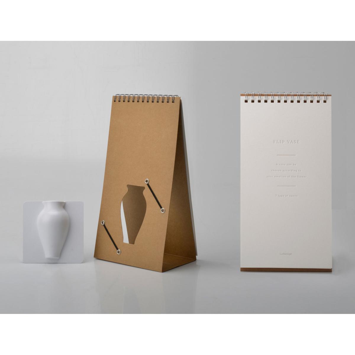 Flip Humour Vase - Paper by Pa Design White/Brown – image 3