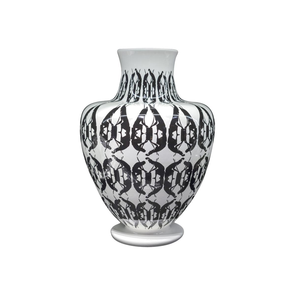 Greeky Vase - Ø 30 x H 43 cm / Hand made by Driade White/Black – image 1