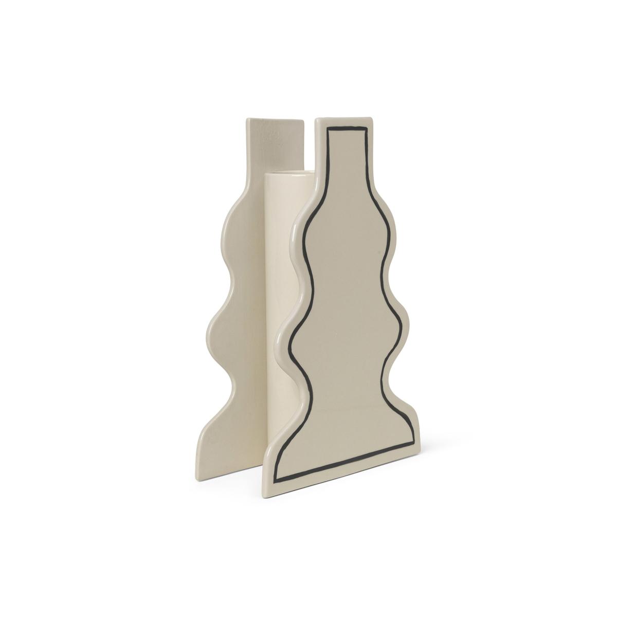 Paste Curvy Vase ceramic white / L 23.5 x H 36 cm - Ferm Living – image 2