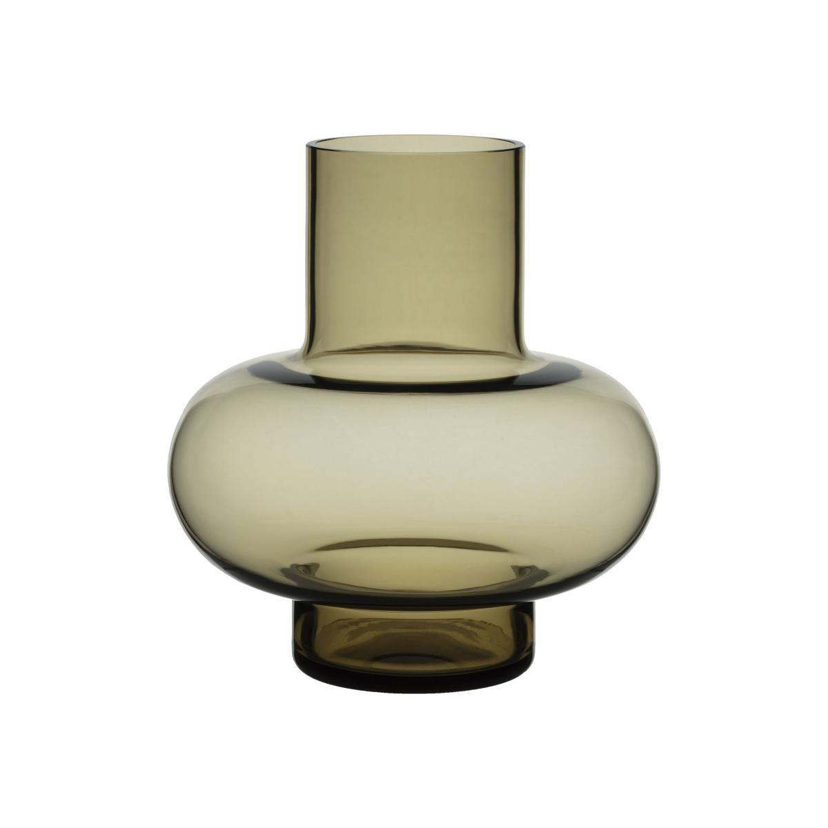 Umpu Vase - / Hand-blown glass - Ø 20 x H 20 cm by Marimekko Brown – image 1