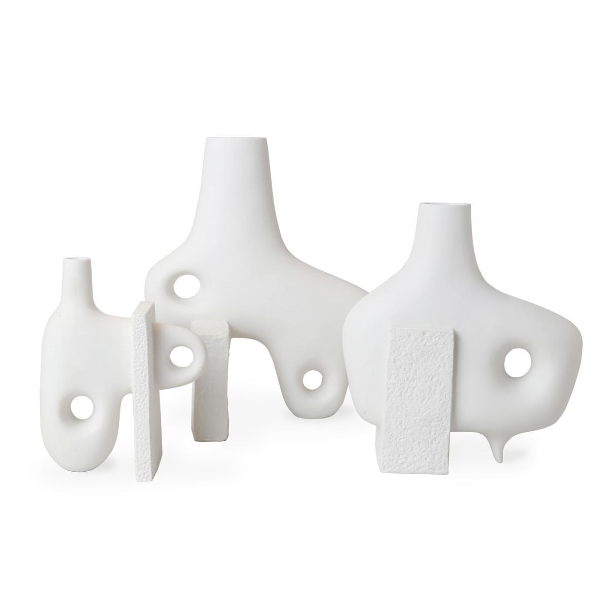 Paradox Small Vase - / Porcelain - H 17 cm by Jonathan Adler White – image 9
